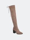 Journee Collection Women's Tru Comfort Foam Extra Wide Calf Paras Boot In Taupe