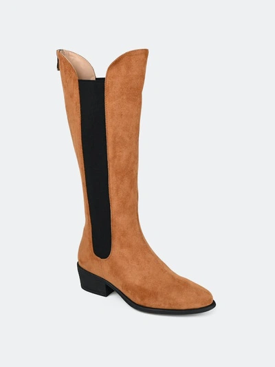 Journee Collection Collection Women's Tru Comfort Foam Wide Calf Celesst Boot In Brown