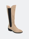 Journee Collection Women's Tru Comfort Foam Extra Wide Calf Celesst Boot In Taupe