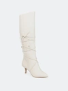 Journee Collection Women's Tru Comfort Foam Wide Calf Kaavia Boot In Bone