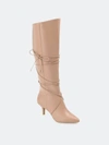 Journee Collection Collection Women's Tru Comfort Foam Wide Calf Kaavia Boot In Nude