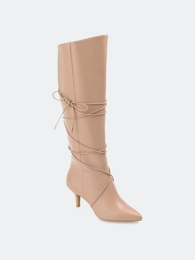 Journee Collection Collection Women's Tru Comfort Foam Wide Calf Kaavia Boot In Nude