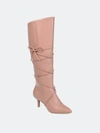 Journee Collection Women's Tru Comfort Foam Wide Calf Kaavia Boot In Rose