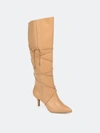 Journee Collection Women's Tru Comfort Foam Wide Calf Kaavia Boot In Tan