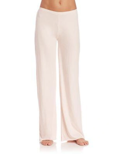 Skin Double-layer Pima Cotton Jersey Pants In Light Pink