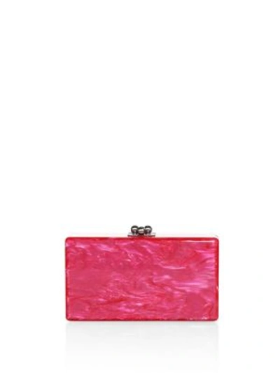 Edie Parker Jean Solid Acrylic Clutch Bag In Hot Pink