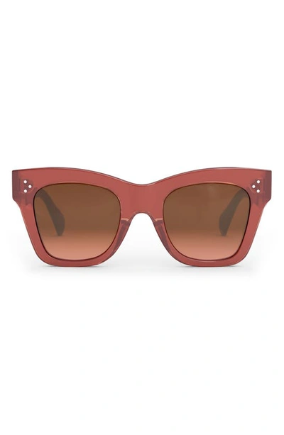 Celine Bold 3 Dots 50mm Small Gradient Butterfly Sunglasses In Pink