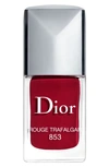 Dior Vernis Gel Shine & Long Wear Nail Lacquer In 853 Rouge Trafalgar