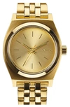 Nixon 'the Small Time Teller' Bracelet Watch, 26mm In All Gold