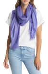 Nordstrom Cashmere & Silk Wrap In Purple Veronica