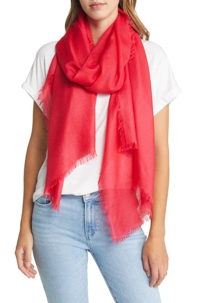 Nordstrom Cashmere & Silk Wrap In Red Jalapeno