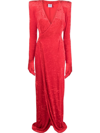 VETEMENTS DYNASTY VELVET WRAP GOWN