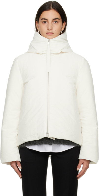 Jil Sander White Plus Hooded Puffer Jacket