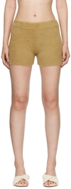 Jacquemus Tan Le Papier 'le Short Neve' Shorts In 530 Light Khaki