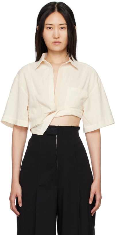 Jacquemus Beige Le Papier 'la Chemise Capri' Shirt In White