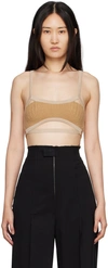 Jacquemus Tan Le Papier 'le Bandeau Bellinu' Bra In 810 Light Brown