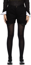 Edward Cuming Black Cut Off Shorts In Black