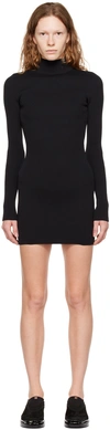 Alyx Black Turtleneck Minidress In Blk0001 Black