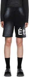 Etudes Studio Ssense Exclusive Black Tempera Shorts In Black