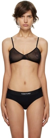 Tom Ford Black Semi-sheer Bra In Lb999 Black