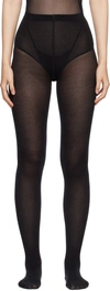 Wolford Cotton Velvet Opaque Tights In Black