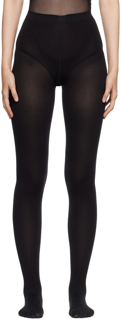 Wolford Black Opaque 80 Tights In 7005 Black