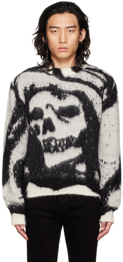 Amiri Black & Off-white Wes Lang Edition Reaper Sweater In Beige