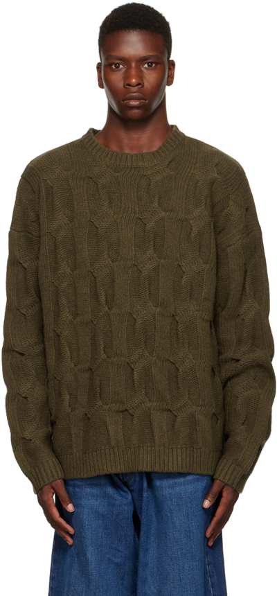 Etudes Studio Gilson Cable-knit Jumper In Green