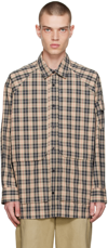 MEANSWHILE BEIGE CHECK SHIRT