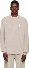 ETUDES STUDIO BEIGE BORIS PATCH SWEATER