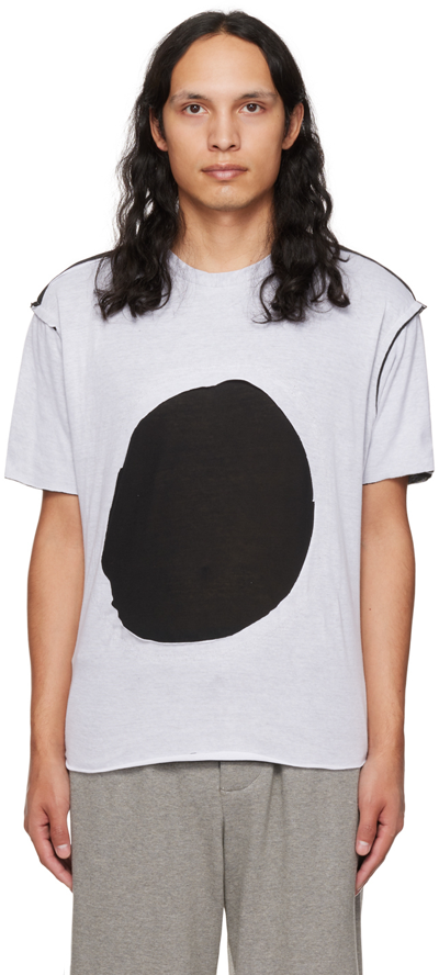 Edward Cuming Ssense Exclusive White & Black Circle Window T-shirt In White/black
