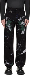 Etudes Studio Black Paint Splatter Jeans In Black