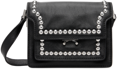 Marni Trunk Mini Studded Leather Cross-body Bag In Black