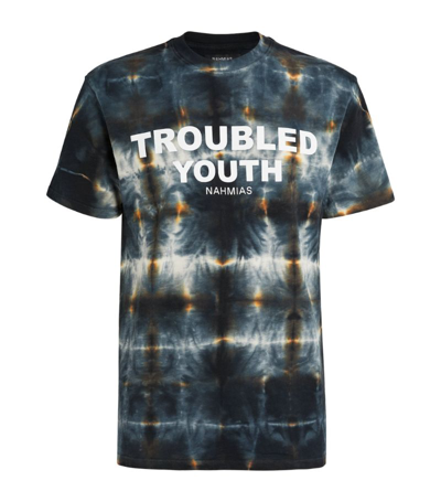 Nahmias Tie-dye Troubled Youth T-shirt In Black