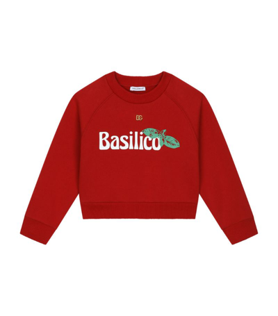Dolce & Gabbana Kids Basilico Sweatshirt (2-6 Years) In Rot