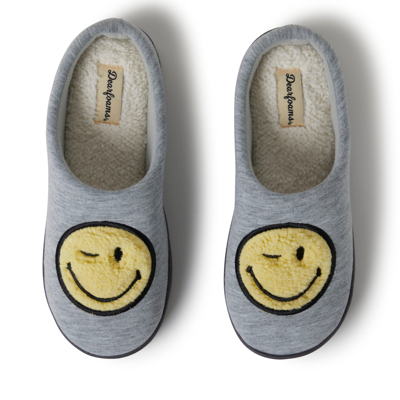 Dearfoams Women's Smile Icon Slippers In Grey