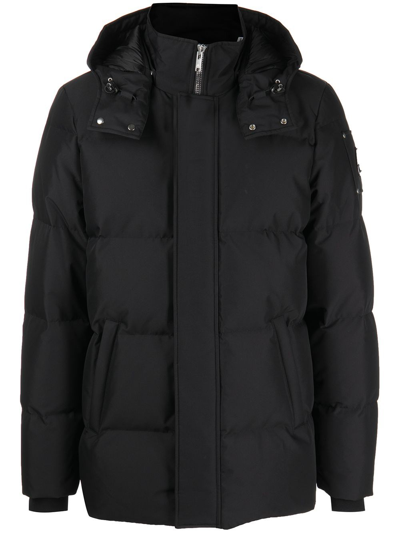 Moose Knuckles Mapleton Water Repellent Down Jacket In Black