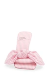 Jeffrey Campbell Bow Slide Sandal In Pink Gingham