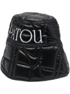 PATOU BLACK POLYAMIDE BUCKET HAT