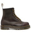 DR. MARTENS' BROWN CALF LEATHER ANKLE BOOTS