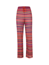 Marques' Almeida Orange Striped Ribbed Knit Trousers In Multi Stripe