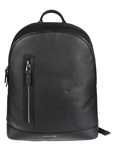 Michael Kors Hudson Slim Leather Backpack In Black