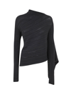 Marques' Almeida 's Red Draped Jumper In Black