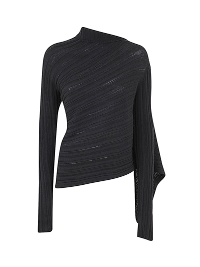 Marques' Almeida 's Red Draped Jumper In Black