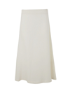 Liviana Conti A-line Midi Skirt In Chalk