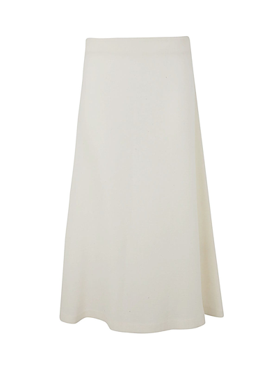 Liviana Conti A-line Midi Skirt In Chalk