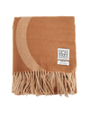 Totême Monogram Jacquard Wool Scarf In Camel Monogram