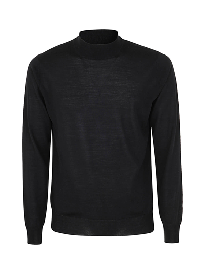 Filippo De Laurentiis Royal Merino Turtle Neck Pullover In Black