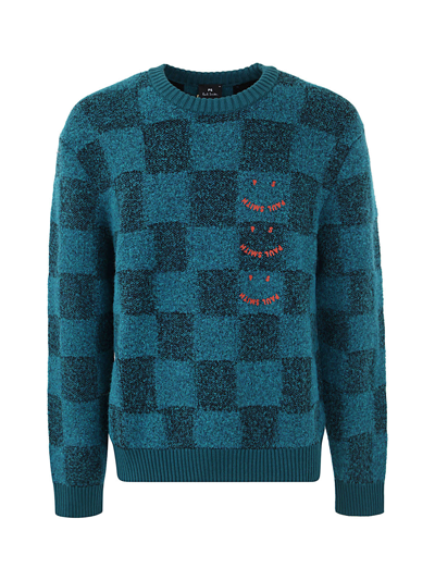 Ps By Paul Smith Mens Pullover Crew Neck Happy In Bottl