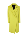 Gianluca Capannolo One Button Fitted Natte Jacket In Lime